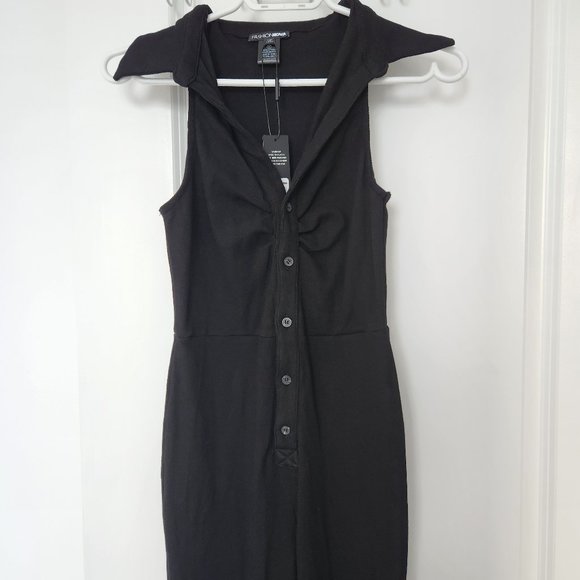 Black Ribbed Jumpsuit FASHION NOVA - Picture 6 of 10